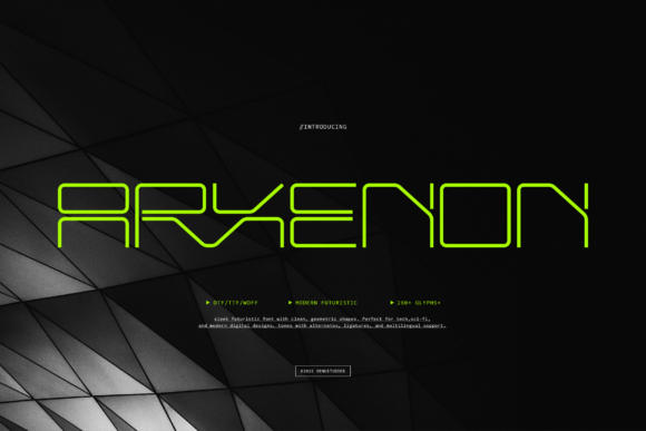 Arxenon: The Geometric Font for Modern Tech and Design