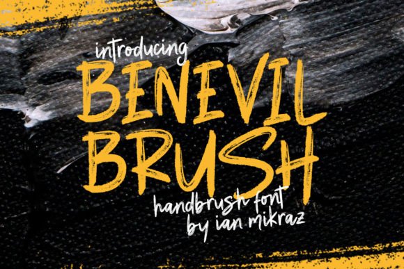 Benevil Brush: The Handbrush Font for Dynamic Designs