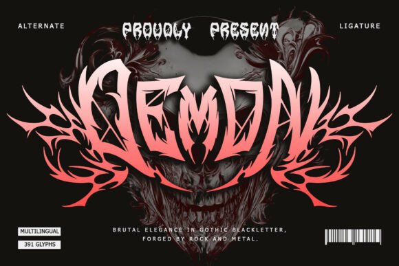 Demon Crown: Command Attention with Unholy Typography